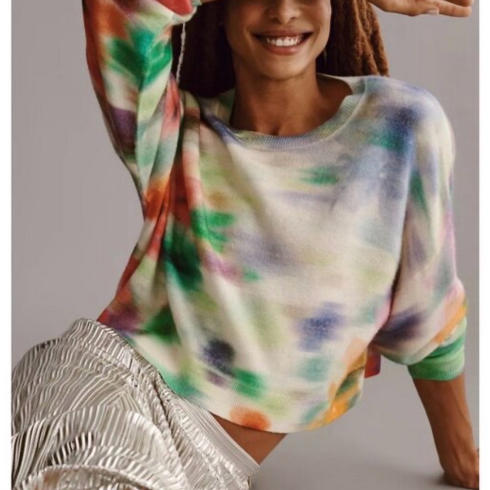 NWOT Anthropologie Pilcro Alani Cashmere Tie-Dye Sweater